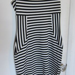 Express Dresses - Striped Fitted Black and White Cocktail Dress Express Dresses - Striped Fitted Black and White Cocktail Dress